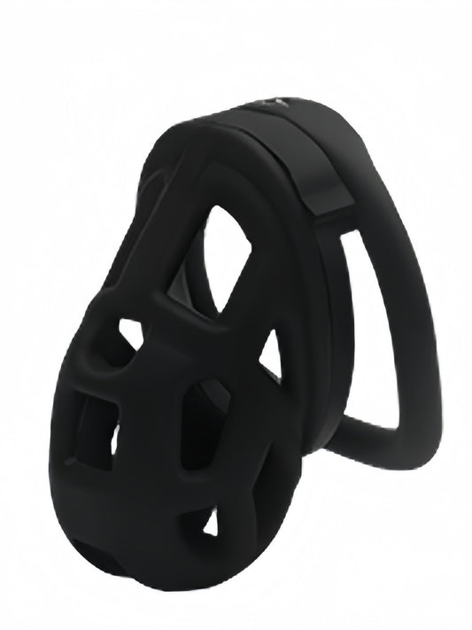 Chastity Cage with Embedded Lock Cylinder / Black