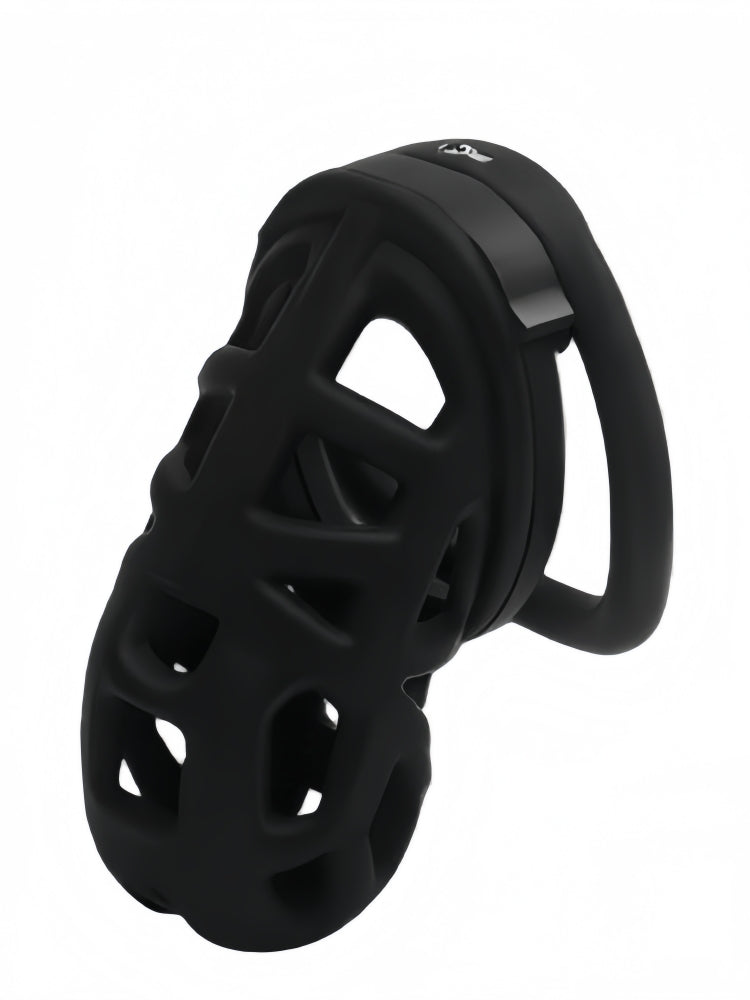 Chastity Cage with Embedded Lock Cylinder / Black