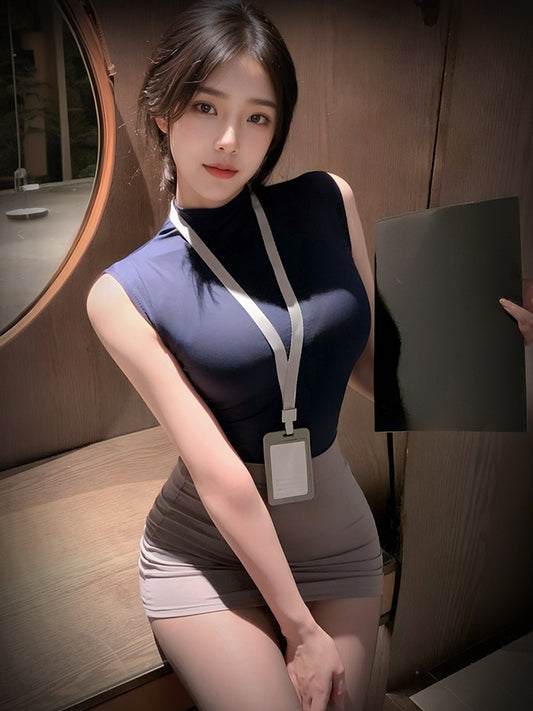 Sexy OL Office Secretary Uniform Set #6205A