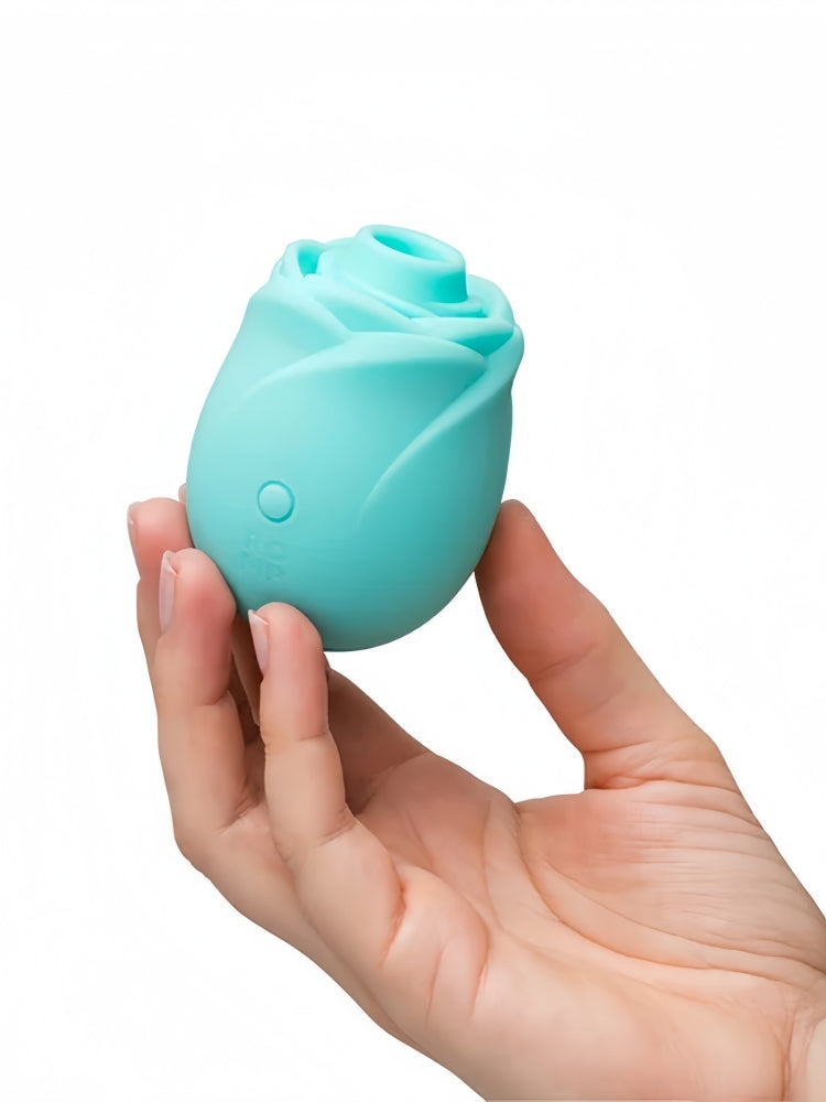 ROMP® - Rose Glow Clitoral Stimulator Glow In The Dark - Blue